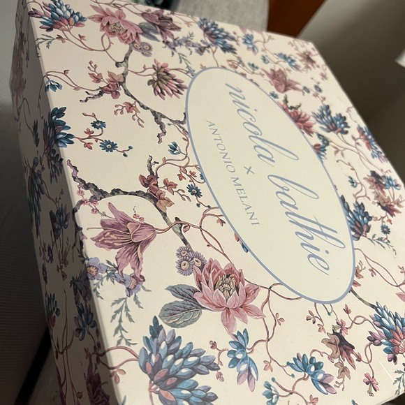 Antonio Melani x Nicola Bathie Lila Blue Velvet Embellished Platform Heel - Picture 5 of 6